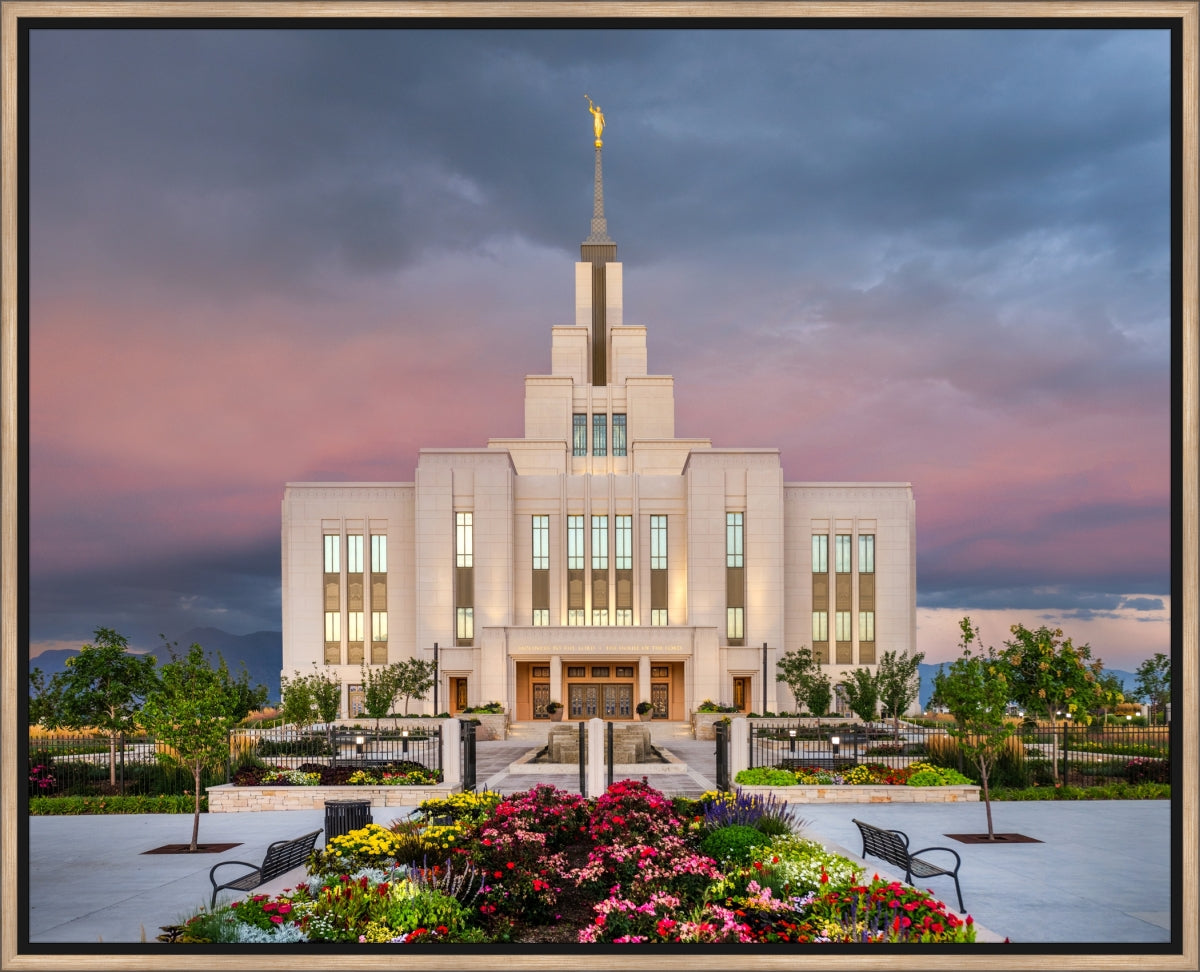 Saratoga Springs Temple - Garden Sunset
