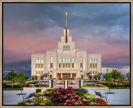 Saratoga Springs Temple - Garden Sunset
