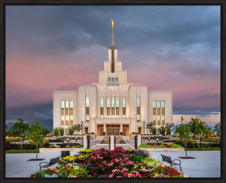 Saratoga Springs Temple - Garden Sunset