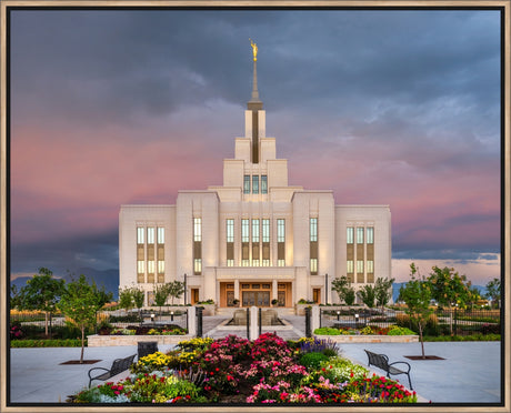 Saratoga Springs Temple - Garden Sunset
