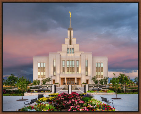 Saratoga Springs Temple - Garden Sunset