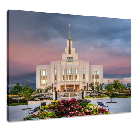 Saratoga Springs Temple - Garden Sunset