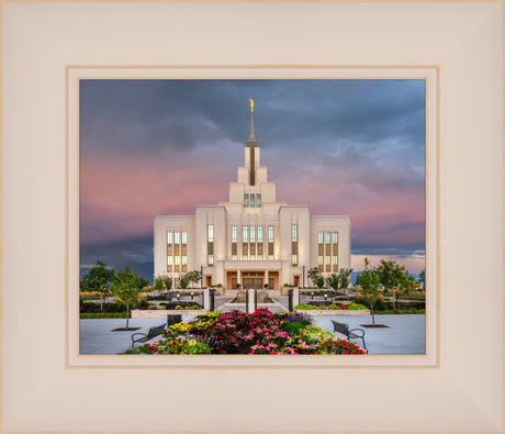 Saratoga Springs Temple - Garden Sunset