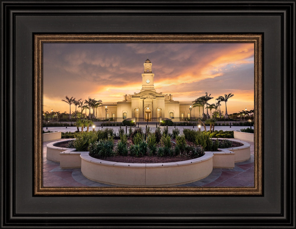 McAllen Temple- Eventide - framed giclee canvas