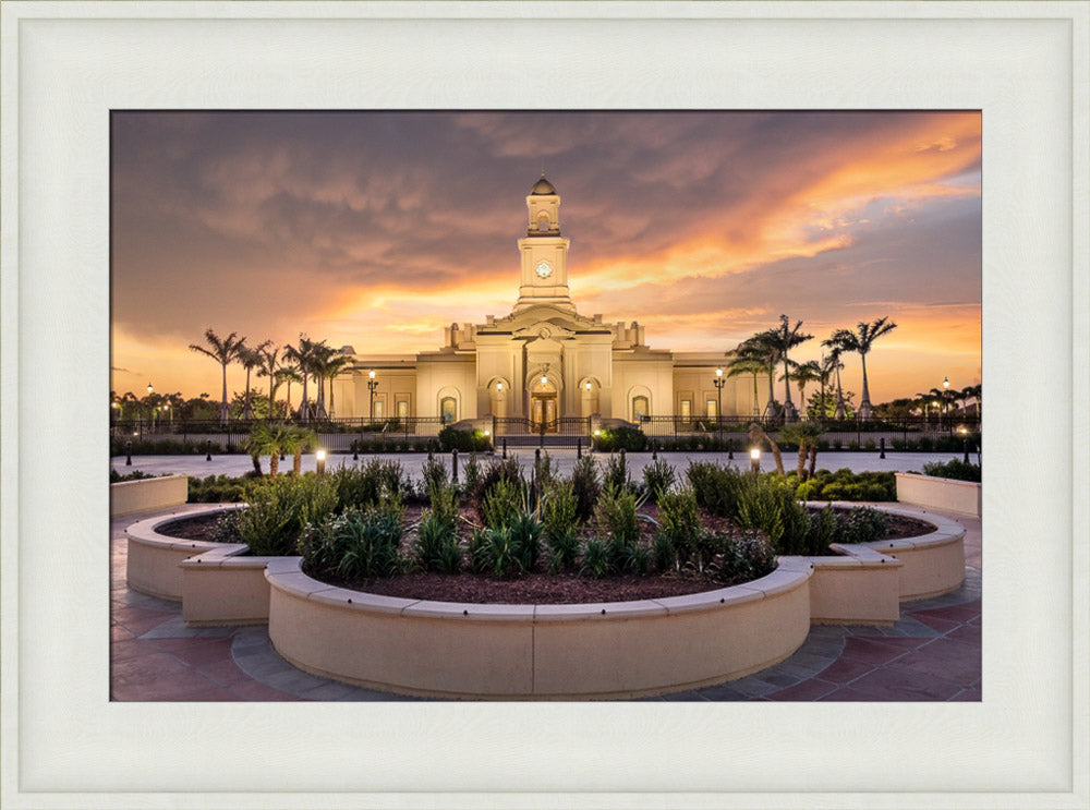 McAllen Temple- Eventide - framed giclee canvas