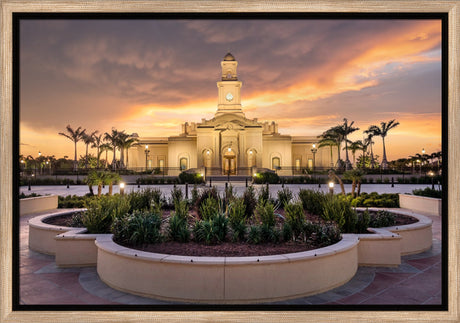 McAllen Temple- Eventide - framed giclee canvas