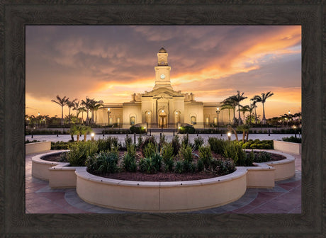 McAllen Temple- Eventide - framed giclee canvas