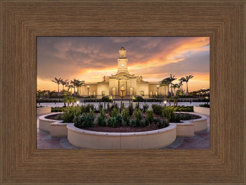 McAllen Temple- Eventide - framed giclee canvas