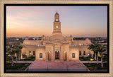 McAllen Temple- Sunset - framed giclee canvas