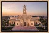 McAllen Temple- Sunset - framed giclee canvas