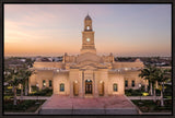 McAllen Temple- Sunset - framed giclee canvas