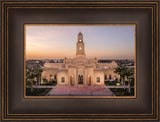 McAllen Temple- Sunset - framed giclee canvas