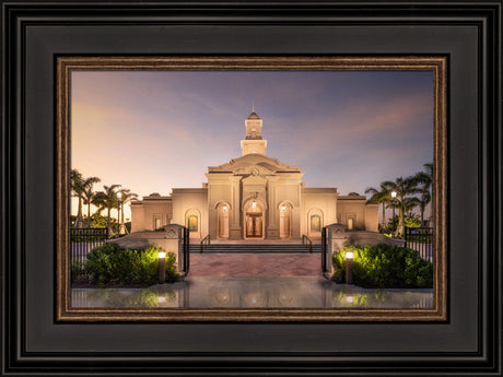 McAllen Temple- Covenant Path - framed giclee canvas