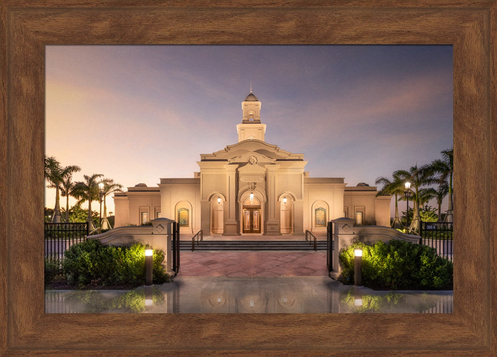 McAllen Temple- Covenant Path - framed giclee canvas