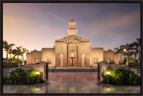 McAllen Temple- Covenant Path - framed giclee canvas