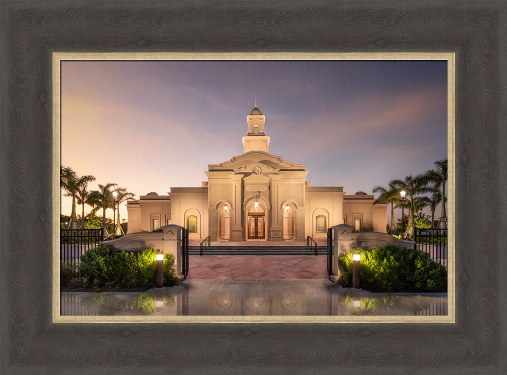 McAllen Temple- Covenant Path - framed giclee canvas