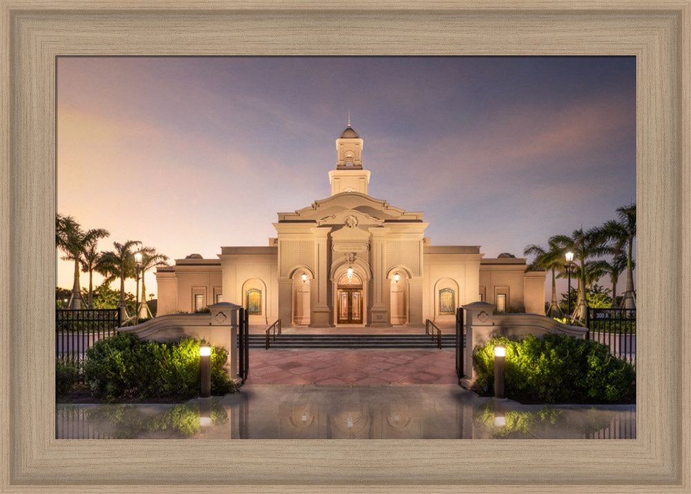 McAllen Temple- Covenant Path - framed giclee canvas