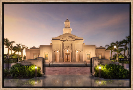 McAllen Temple- Covenant Path - framed giclee canvas