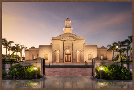 McAllen Temple- Covenant Path - framed giclee canvas