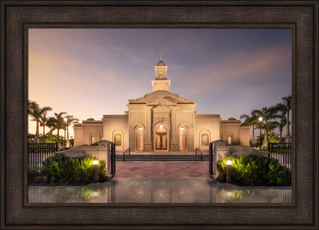 McAllen Temple- Covenant Path - framed giclee canvas