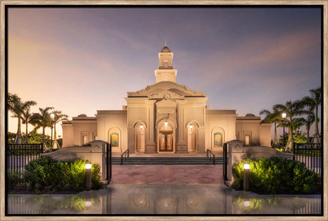 McAllen Temple- Covenant Path - framed giclee canvas