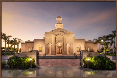 McAllen Temple- Covenant Path - framed giclee canvas