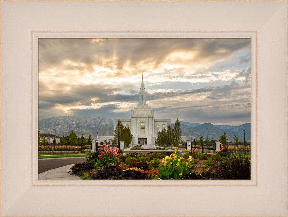 Orem Temple- Tranquility - framed giclee canvas