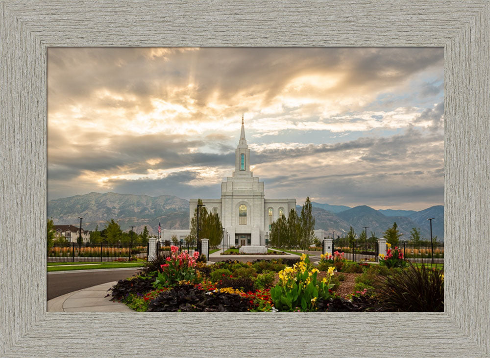 Orem Temple- Tranquility - framed giclee canvas