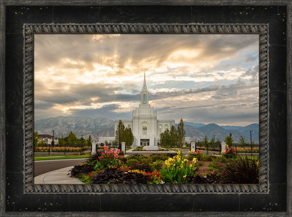 Orem Temple- Tranquility - framed giclee canvas