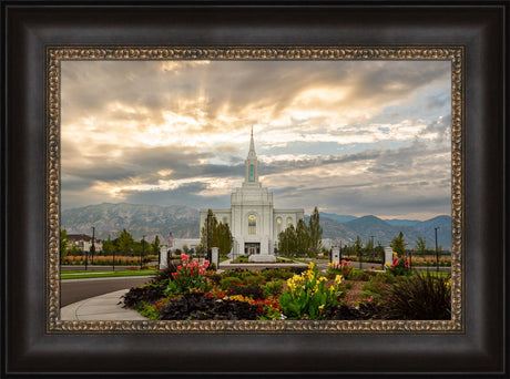 Orem Temple- Tranquility - framed giclee canvas