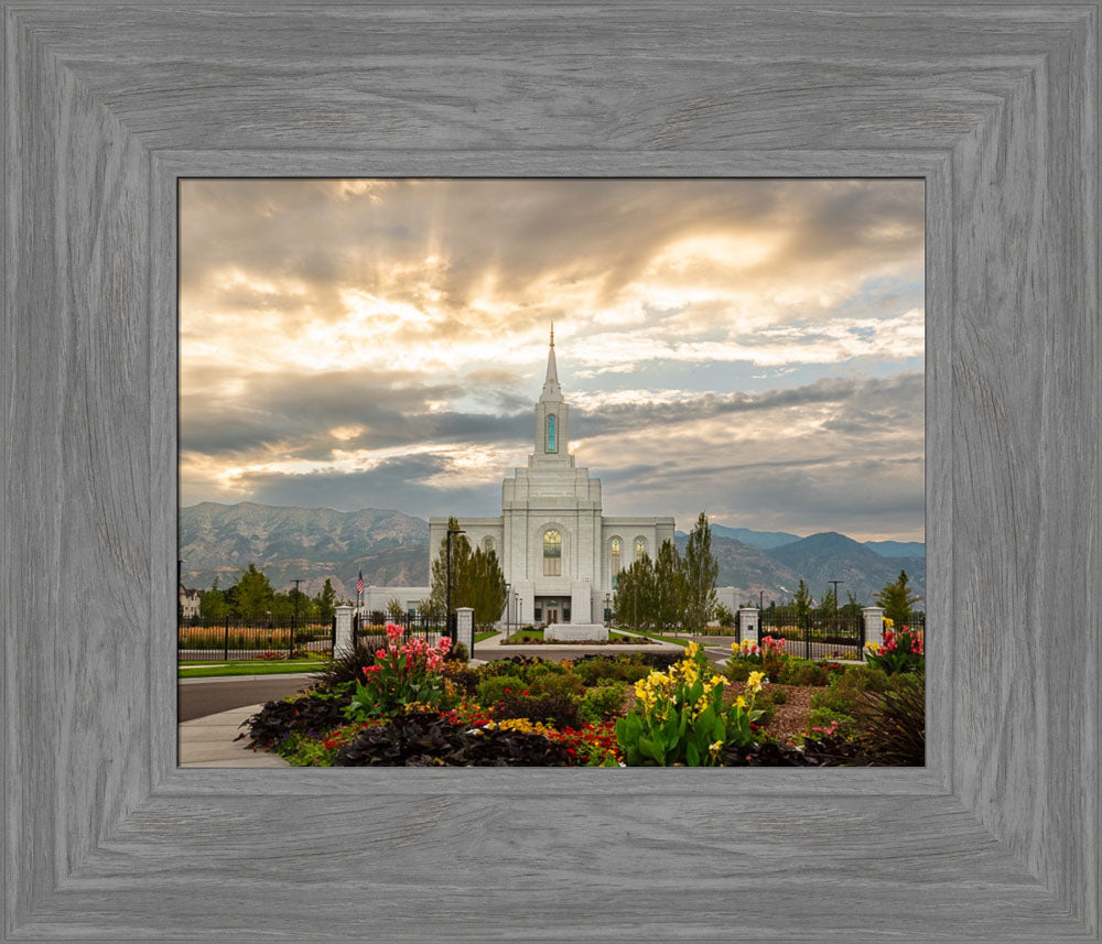 Orem Temple- Tranquility - framed giclee canvas