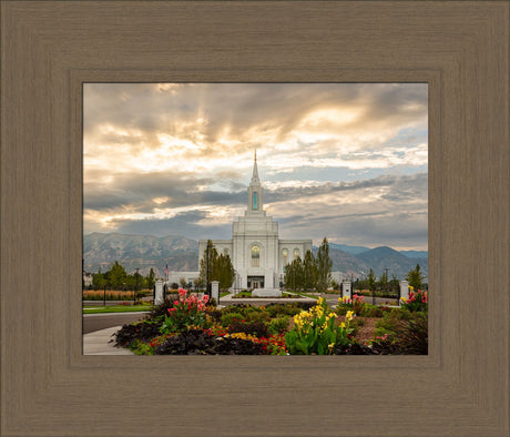 Orem Temple- Tranquility - framed giclee canvas