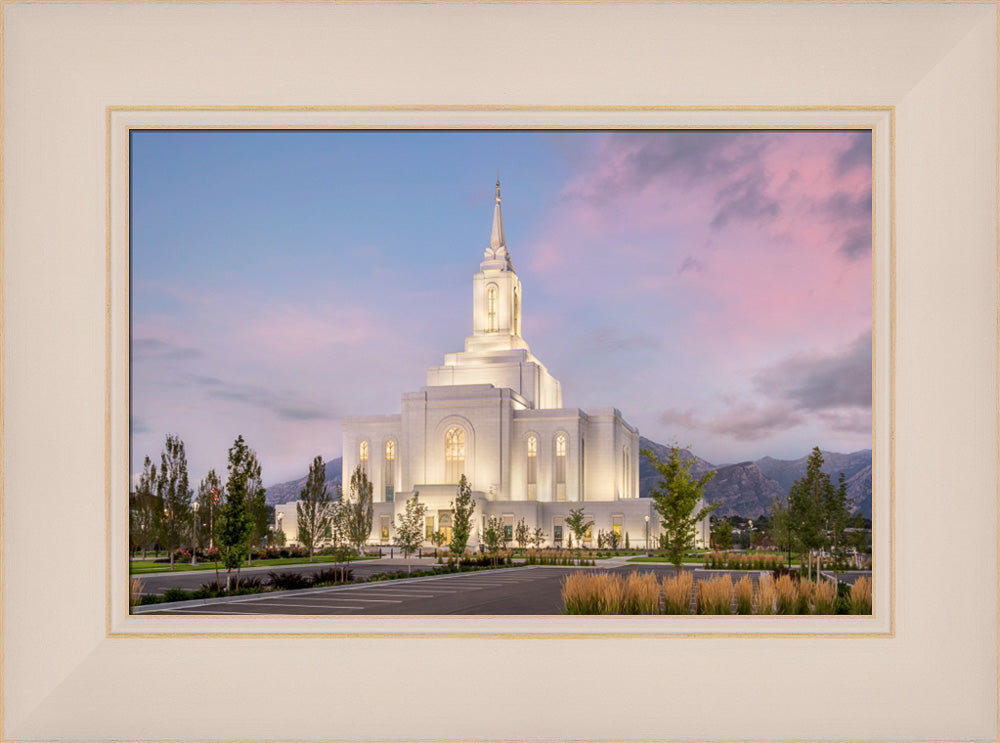 Orem Temple- Clarity - framed giclee canvas