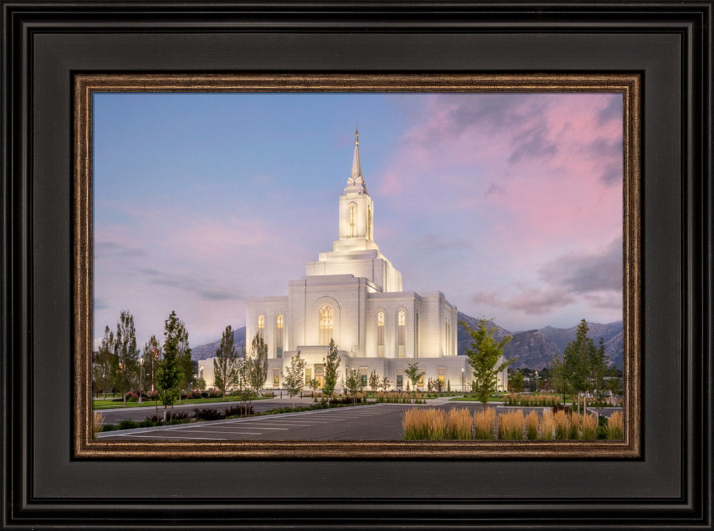 Orem Temple- Clarity - framed giclee canvas