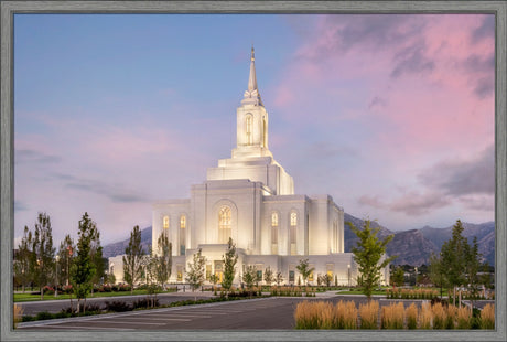 Orem Temple- Clarity - framed giclee canvas