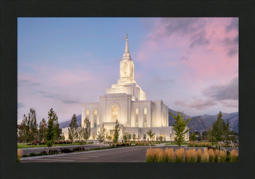 Orem Temple- Clarity - framed giclee canvas