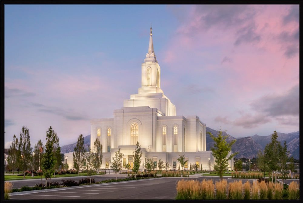 Orem Temple- Clarity - framed giclee canvas