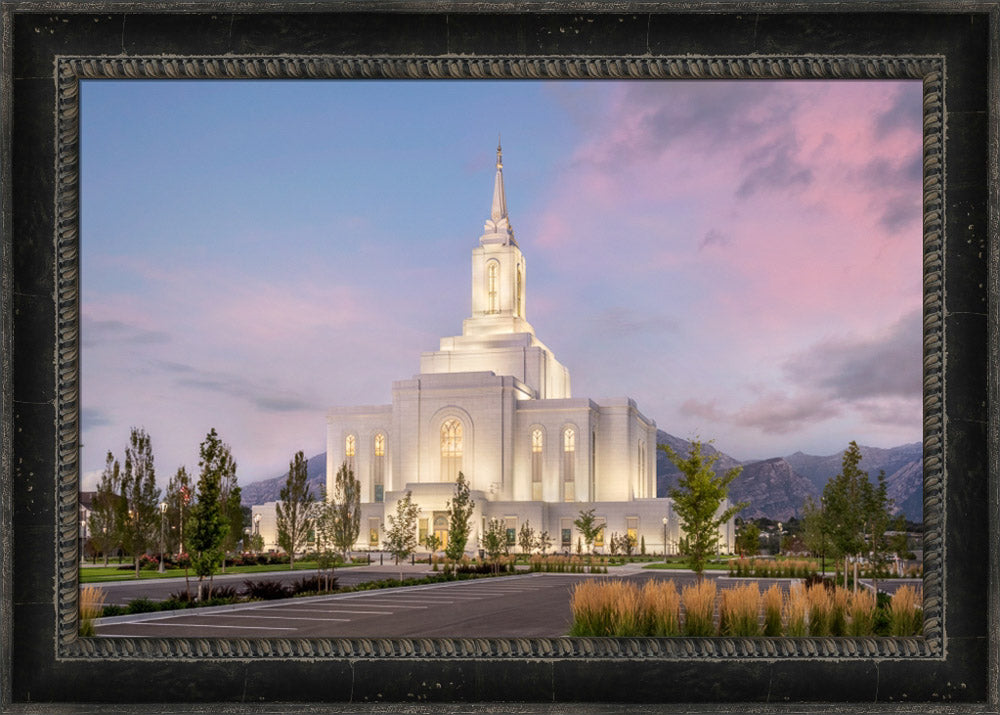 Orem Temple- Clarity - framed giclee canvas