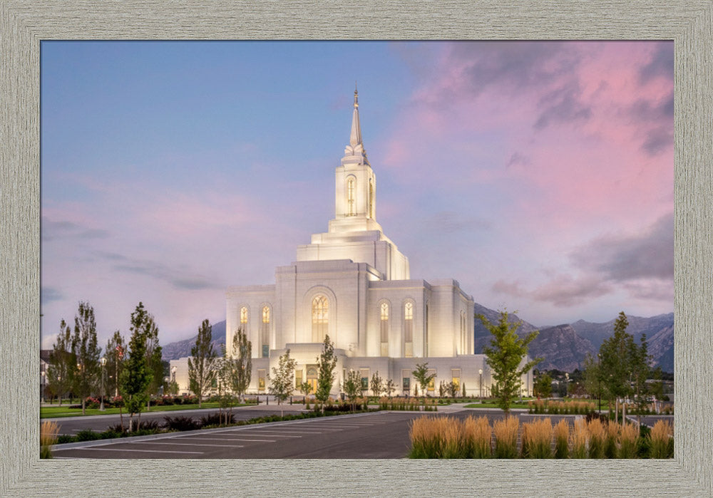 Orem Temple- Clarity - framed giclee canvas