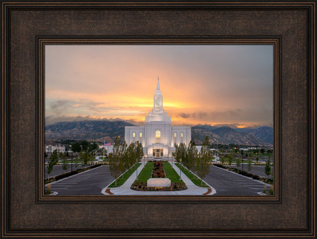 Orem Temple - Brightly Beams - framed giclee canvas