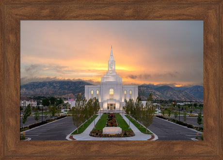 Orem Temple - Brightly Beams - framed giclee canvas