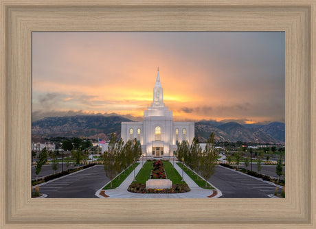 Orem Temple - Brightly Beams - framed giclee canvas