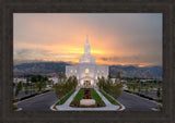 Orem Temple - Brightly Beams - framed giclee canvas