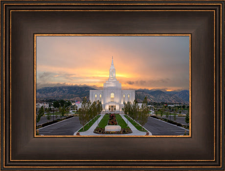 Orem Temple - Brightly Beams - framed giclee canvas