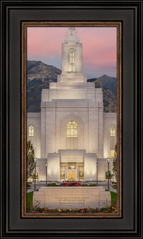 Orem Temple - Mighty Fortress - framed giclee canvas