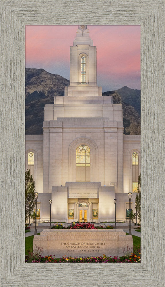 Orem Temple - Mighty Fortress - framed giclee canvas