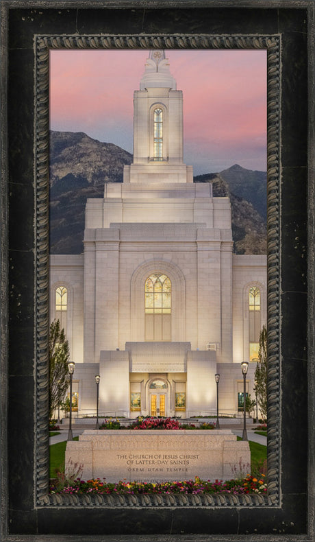 Orem Temple - Mighty Fortress - framed giclee canvas