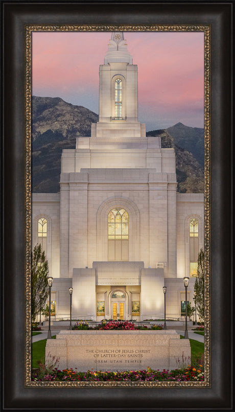 Orem Temple - Mighty Fortress - framed giclee canvas