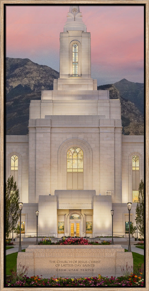 Orem Temple - Mighty Fortress - framed giclee canvas