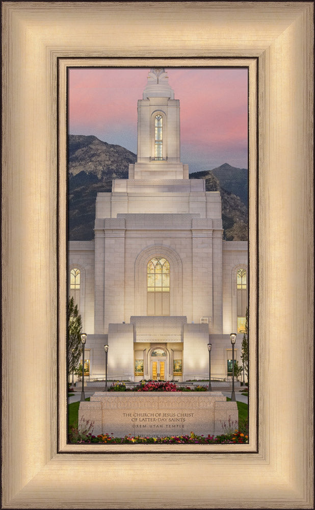 Orem Temple - Mighty Fortress - framed giclee canvas